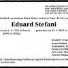 Stefani Eduard 1922-2001 Todesanzeige